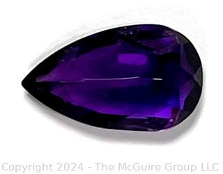 Pear/Teardrop Shape Purple Faceted Amethyst Quartz Loose Gemstone.  