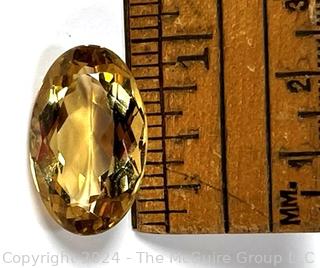 Oval Yellow Citrine Loose Gemstone.  