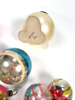 Group of  Mercury Glass Christmas Ornaments 