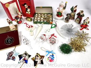 Group of Christmas Ornaments Including Spode