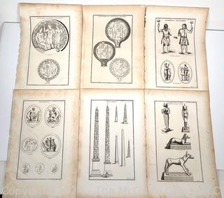 Six (6) 18th Century Copper Plate Engravings 