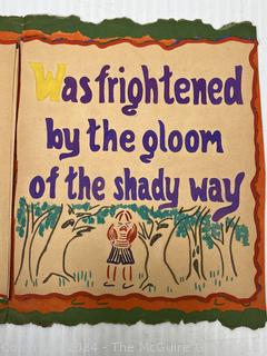 Folk Art Hand Printed Children's Book Titled "The Runaway Lad" by Barbara Duras