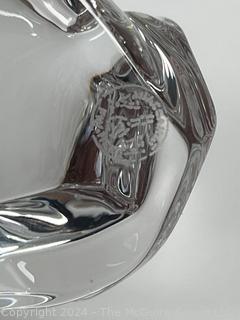 Crystal Sitting Horse Statue by Baccarat 