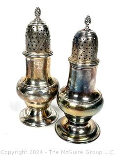 Sterling Silver Weighted (304 G) Compote and Three (3) Sets of Sterling Silver Shakers (502 G)
