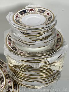 80 Piece Set of Royal Crown Derby Porcelain China. See photo gallery for a complete list of what is included