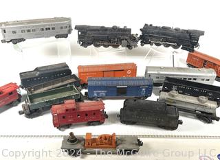 LIONEL "O" Gauge train sets: 2025 Steam Engine w/ 2466WX Tender and 2055 Steam Engine and Tender; Tracks; Transformers; Passenger and Freight Cars