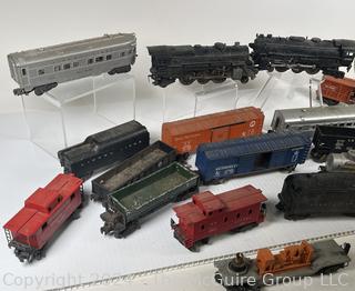 LIONEL "O" Gauge train sets: 2025 Steam Engine w/ 2466WX Tender and 2055 Steam Engine and Tender; Tracks; Transformers; Passenger and Freight Cars