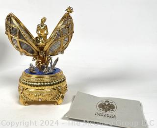 Franklin Mint House of Faberge Musical Egg- The Swan Lake Egg Music Box