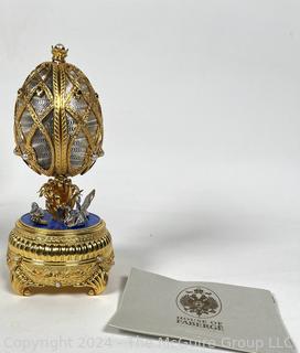 Franklin Mint House of Faberge Musical Egg- The Swan Lake Egg Music Box