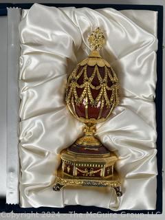 Franklin Mint Faberge Egg Music Box 