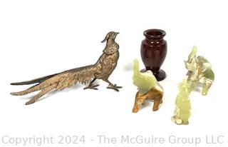 Collection of Decorative Items Including Silver Plated Pheasant
