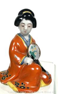 Collection of Porcelain Decorative Items Including Bud Vase, Asian Figurines, Etc.
