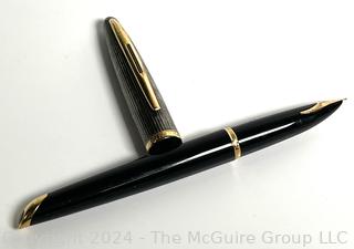 Waternan Fountain Pen - Black with 18K Nib and Trim - Fine Tip