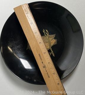 Couroc Serving Tray and Japanese Lacquerware Bowls