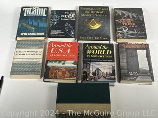 Five (5) Hardcover Books Including Titanic 
