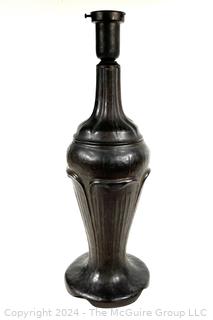 Heavy Art Nouveau Cast Bronze Handel Table Lamp Base.  22" tall. Not wired