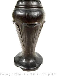 Heavy Art Nouveau Cast Bronze Handel Table Lamp Base.  22" tall. Not wired