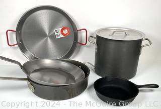 Commercial Cooking Pots and Frying Pans Including Cast Iron