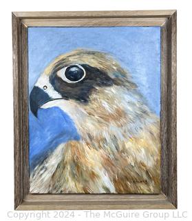 Frame Oil on Canvas of Bird Signed by Artist Cherry. 19 x 23"