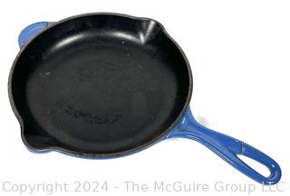 Blue Le Creuset Cast Iron Enamel Classic Skillet, 9"