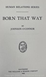 "Born That Way" Book Title by Johnson O'Conner Published 1928