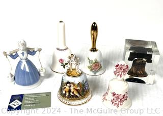 Group of Porcelain Handbells and Souvenirs
