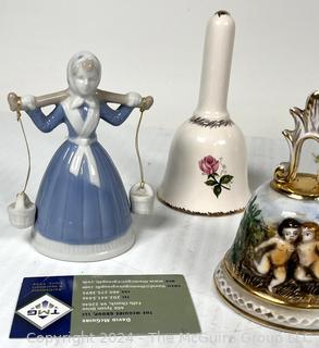 Group of Porcelain Handbells and Souvenirs
