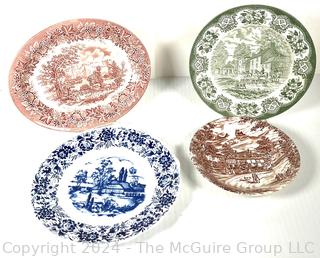 Four (4) Transferware Plates