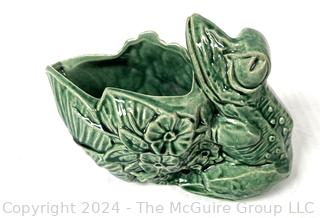 Green McCoy Pottery Frog Planter
