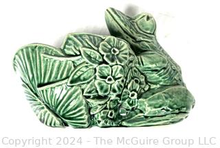 Green McCoy Pottery Frog Planter
