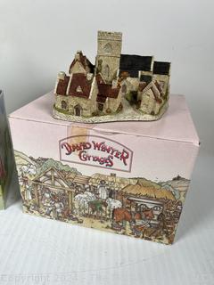 "The Village" Teapot and David Winter Cottage Figurine in Boxes