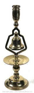 Baldwin Brass Tavern Service Bell Candlestick. 13" 