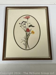 Framed Under Glass Print Titled “Fresh Cut” Signed by Artist Sandra Tommela. 17 x 21”