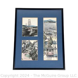 Framed Under Glass Photographs of San Francisco Landmarks. 11 x 14"