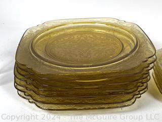 Amber Depression Glass Servingware by Federal Glass 