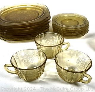 Amber Depression Glass Servingware by Federal Glass 