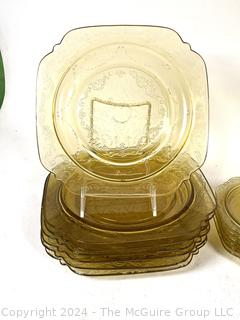 Amber Depression Glass Servingware by Federal Glass 