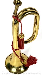 Brass Military Bugle with Tassels