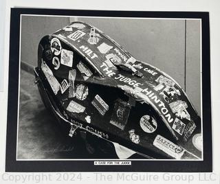 8 1/2 x 13 1/2 B&W Photo of the Instrument Case of Milt "The Judge" Hinton, taken by Duncan Schiedt. Mounted on foam core.