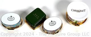 Four (4) Halcyon Days Enamel Trinket Boxes, Made in England