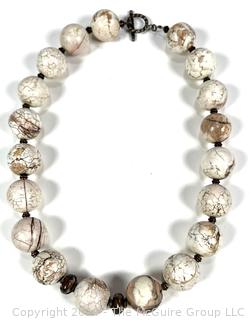 Feldspar Stone Beaded Necklace