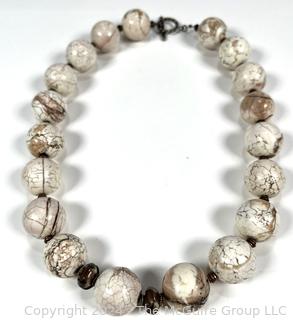 Feldspar Stone Beaded Necklace