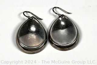 Pair of Sterling Silver Teardrop Earrings