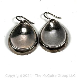 Pair of Sterling Silver Teardrop Earrings