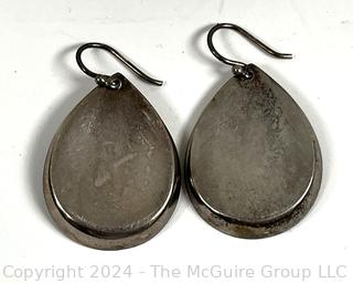 Pair of Sterling Silver Teardrop Earrings