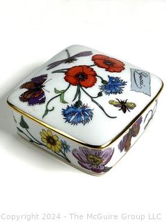 Porcelain Gucci Bernardaud Limoges Floral Trinket Box