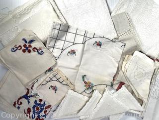 Collection of Embroidered Linens