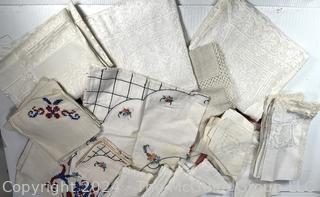 Collection of Embroidered Linens