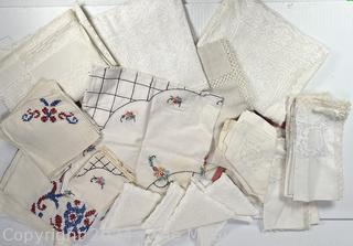 Collection of Embroidered Linens