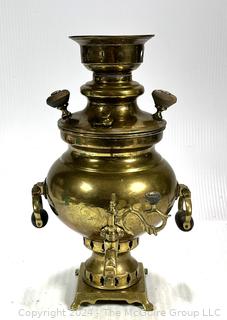 Late 19th Century Imperial Russian Brass Samovar